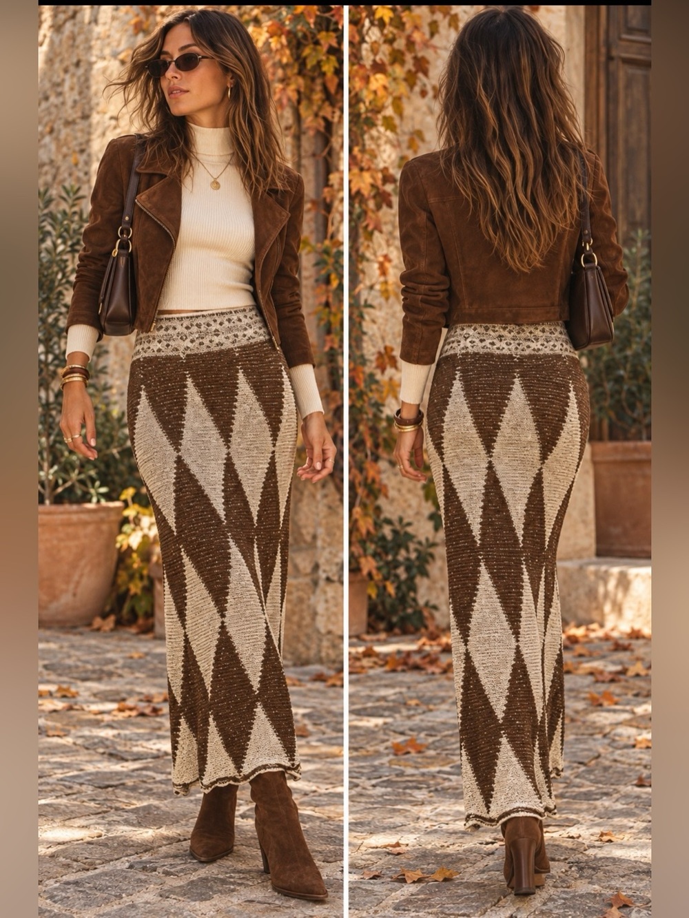 Anthropologie Cecilia prado boho knit maxi skirt size medium